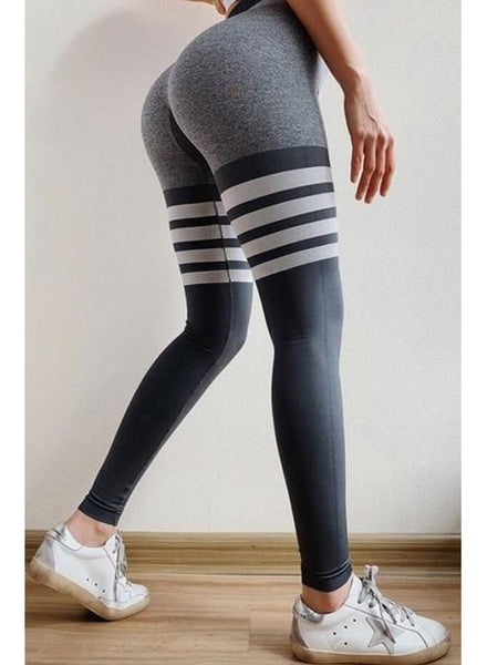 Fittoo Famous Stripes Seamless Leggings Women High Waisted Yoga Pants